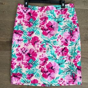 Fun pink floral skirt